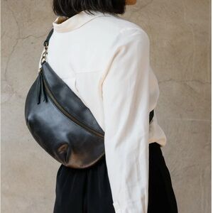 Black able Berkely Leather Shoulder Bag